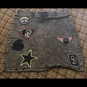 Stretchy Skirt with patches